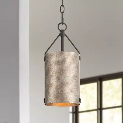 Grange Industrial Rustic Bronze Cylinder Pendant Light Grange Industrial Rustic Bronze Cylinder Pendant Light