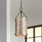 Grange Industrial Rustic Bronze Cylinder Pendant Light