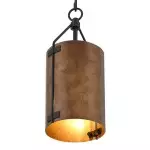 Grange Industrial Rustic Bronze Cylinder Pendant Light