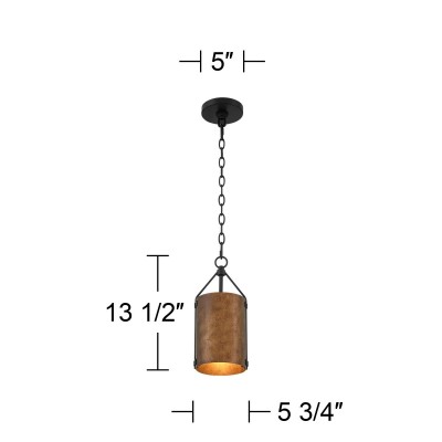 Grange Industrial Rustic Bronze Cylinder Pendant Light Grange Industrial Rustic Bronze Cylinder Pendant Light