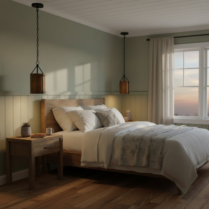 Grange Industrial Rustic Bronze Cylinder Pendant Light