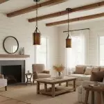 Grange Industrial Rustic Bronze Cylinder Pendant Light