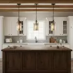 Grange Industrial Rustic Bronze Cylinder Pendant Light