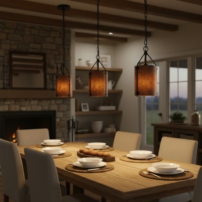 Grange Industrial Rustic Bronze Cylinder Pendant Light Grange Industrial Rustic Bronze Cylinder Pendant Light