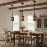Grange Industrial Rustic Bronze Cylinder Pendant Light