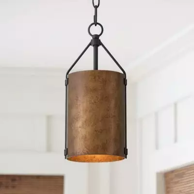 Grange Industrial Rustic Bronze Cylinder Pendant Light Grange Industrial Rustic Bronze Cylinder Pendant Light