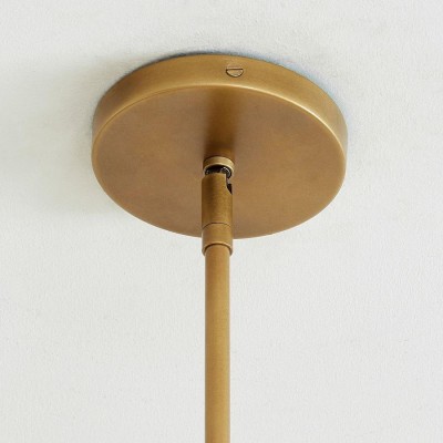 Alain Farmhouse Cooper Ribbed Glass Pendant Light For Dining Room & Kitchen