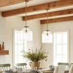 Alain Farmhouse Cooper Ribbed Glass Pendant Light For Dining Room & Kitchen Alain Farmhouse Cooper Ribbed Glass Pendant Light For Dining Room & Kitchen