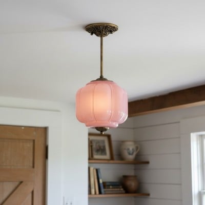 Conran Vintage Milk Glass Lantern Eloise Ceiling Light