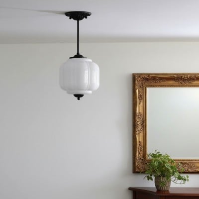 Conran Vintage Milk Glass Lantern Eloise Ceiling Light