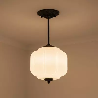 Conran Vintage Milk Glass Lantern Eloise Ceiling Light Conran Vintage Milk Glass Lantern Eloise Ceiling Light