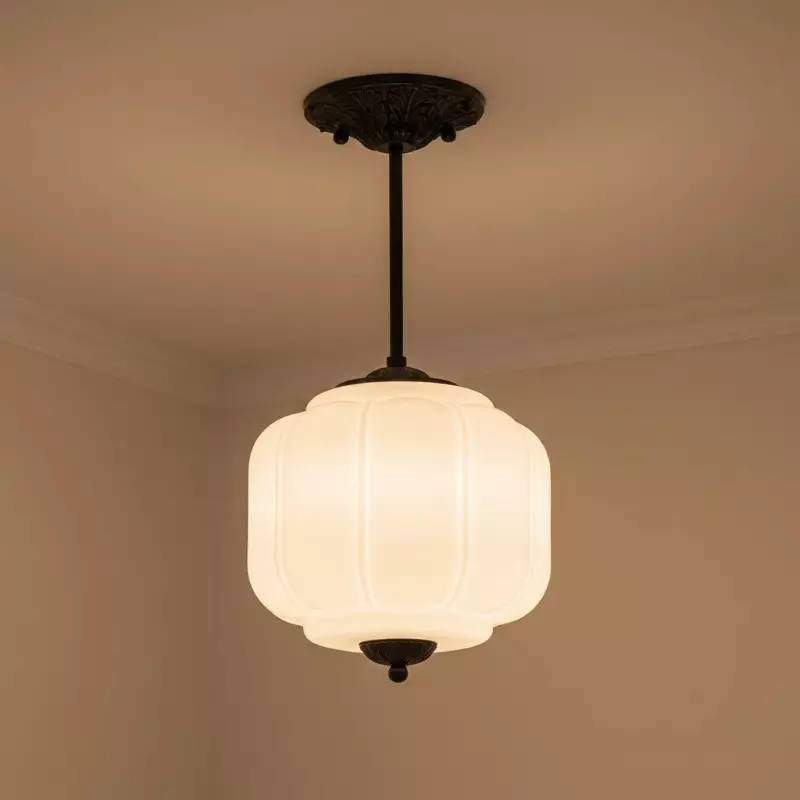 Conran Vintage Milk Glass Lantern Eloise Ceiling Light Conran Vintage Milk Glass Lantern Eloise Ceiling Light
