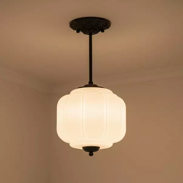 Conran Vintage Milk Glass Lantern Eloise Ceiling Light
