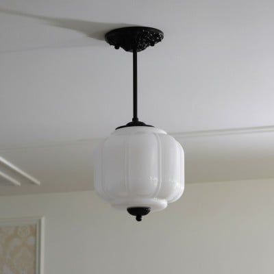 Conran Vintage Milk Glass Lantern Eloise Ceiling Light