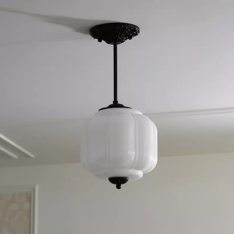 Conran Vintage Milk Glass Lantern Eloise Ceiling Light Conran Vintage Milk Glass Lantern Eloise Ceiling Light