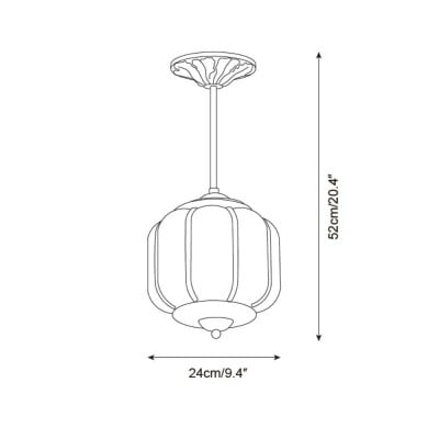 Conran Vintage Milk Glass Lantern Eloise Ceiling Light