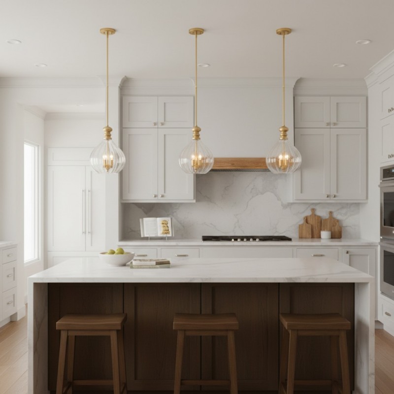 Plan Modern 3-Light Blown Textured Glass Pendant Light Plan Modern 3-Light Blown Textured Glass Pendant Light