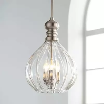 Plan Modern 3-Light Blown Textured Glass Pendant Light Plan Modern 3-Light Blown Textured Glass Pendant Light