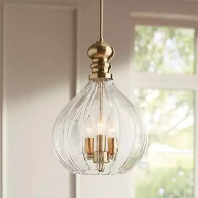 Plan Modern 3-Light Blown Textured Glass Pendant Light Plan Modern 3-Light Blown Textured Glass Pendant Light