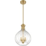 Plan Modern 3-Light Blown Textured Glass Pendant Light Plan Modern 3-Light Blown Textured Glass Pendant Light