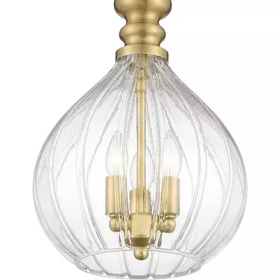 Plan Modern 3-Light Blown Textured Glass Pendant Light Plan Modern 3-Light Blown Textured Glass Pendant Light