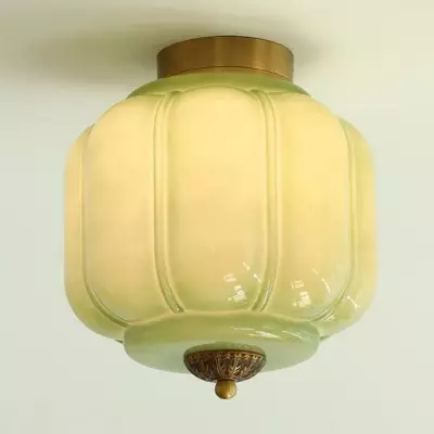 Conran Vintage Milk Glass Semi Flush Mount Eloise Ceiling Light Conran Vintage Milk Glass Semi Flush Mount Eloise Ceiling Light