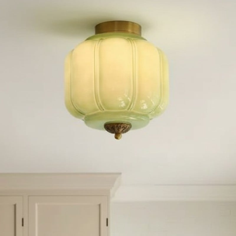 Conran Vintage Milk Glass Semi Flush Mount Eloise Ceiling Light Conran Vintage Milk Glass Semi Flush Mount Eloise Ceiling Light