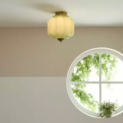 Conran Vintage Milk Glass Semi Flush Mount Eloise Ceiling Light Conran Vintage Milk Glass Semi Flush Mount Eloise Ceiling Light