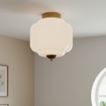 Conran Vintage Milk Glass Semi Flush Mount Eloise Ceiling Light Conran Vintage Milk Glass Semi Flush Mount Eloise Ceiling Light