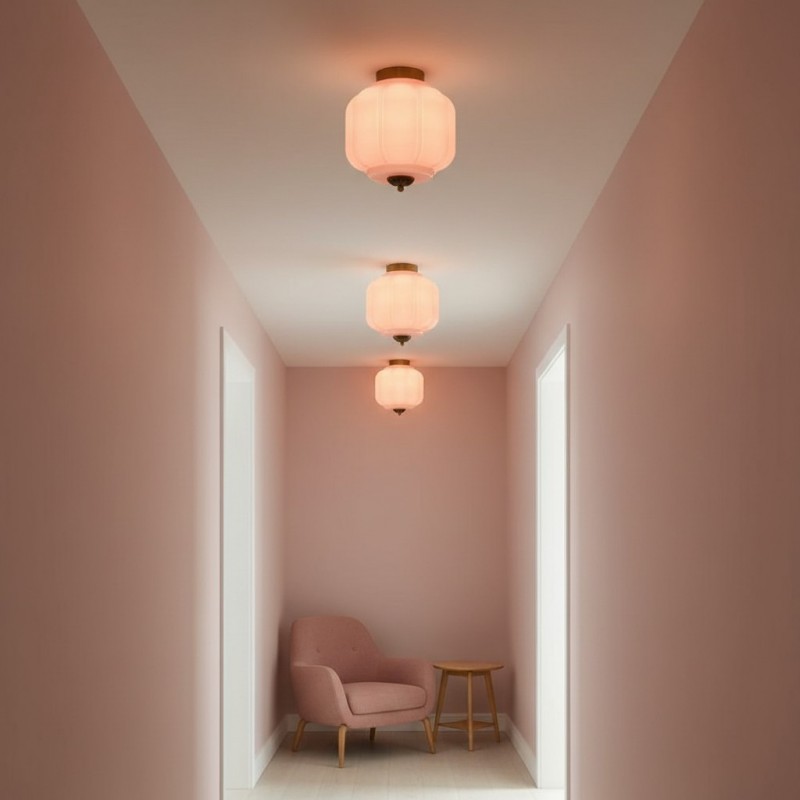 Conran Vintage Milk Glass Semi Flush Mount Eloise Ceiling Light Conran Vintage Milk Glass Semi Flush Mount Eloise Ceiling Light