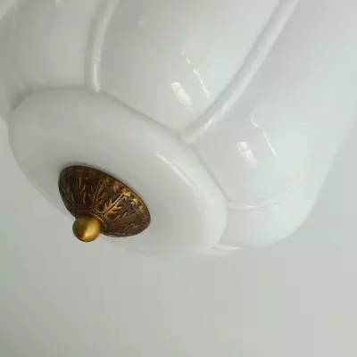 Conran Vintage Milk Glass Semi Flush Mount Eloise Ceiling Light Conran Vintage Milk Glass Semi Flush Mount Eloise Ceiling Light