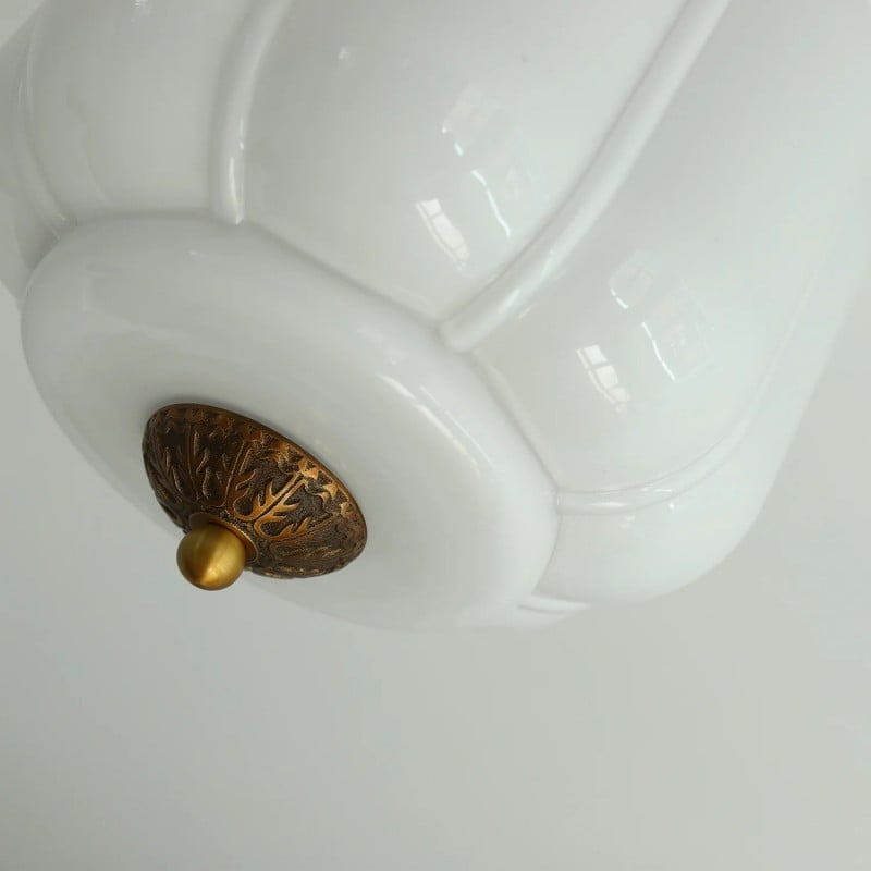 Conran Vintage Milk Glass Semi Flush Mount Eloise Ceiling Light Conran Vintage Milk Glass Semi Flush Mount Eloise Ceiling Light