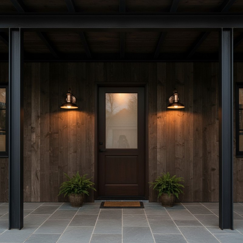 Howells Industrial Modern Copper Metal Outdoor Wall Sconce