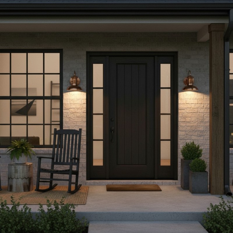 Howells Industrial Modern Copper Metal Outdoor Wall Sconce