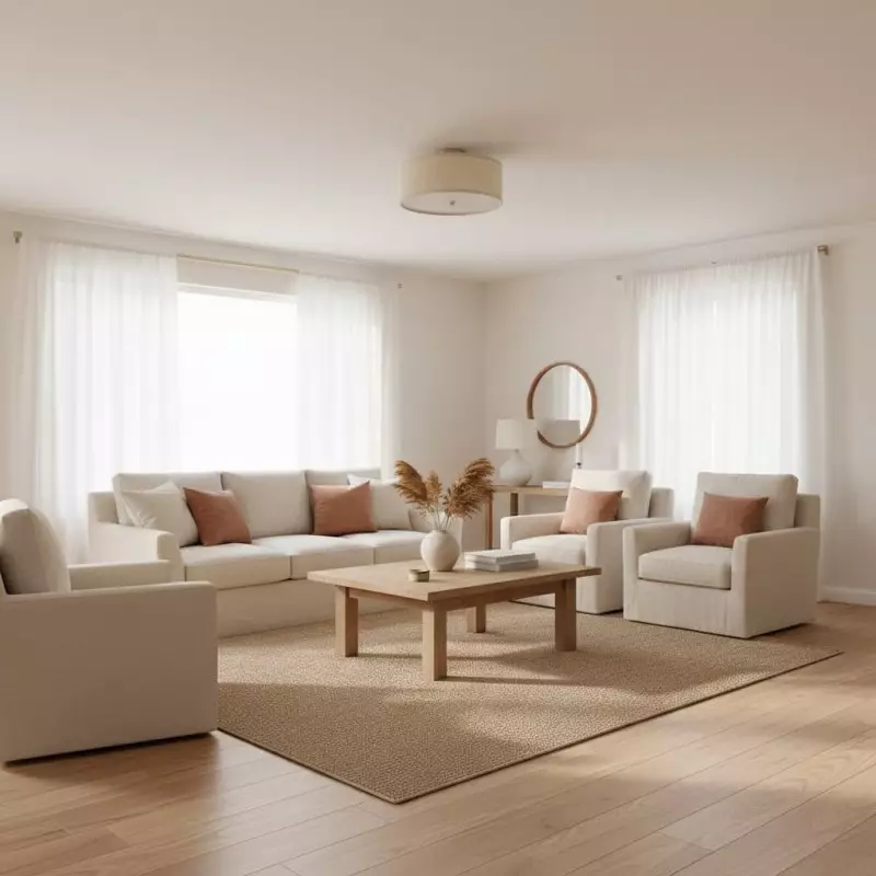 Beckham Minimalist Linen Drum Flush Mount Ceiling Light