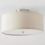 Elegant Eloise Scallop Milk Glass Semi-Flush Mount Ceiling Light - Vintage Brass Frame and Pumpkin Shape