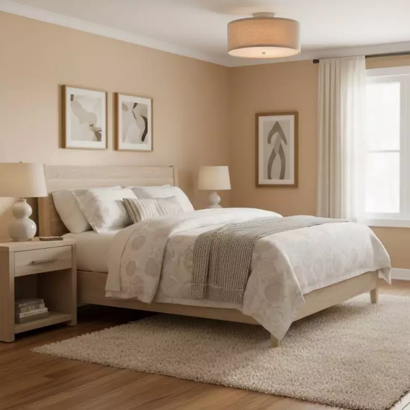 Beckham Minimalist Linen Drum Flush Mount Ceiling Light