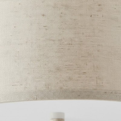 Beckham Minimalist Linen Drum Flush Mount Ceiling Light