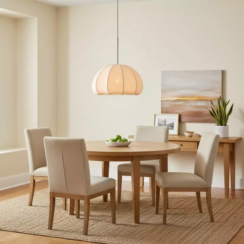 Vivienne Modern Scalloped Bubble Linen Pendant Light Vivienne Modern Scalloped Bubble Linen Pendant Light