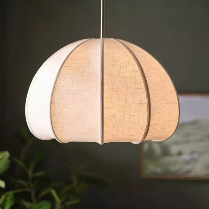 Vivienne Modern Scalloped Bubble Linen Pendant Light Vivienne Modern Scalloped Bubble Linen Pendant Light