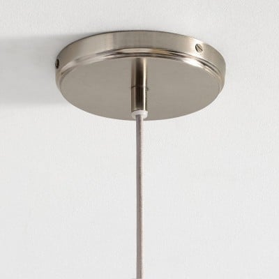 Vivienne Modern Scalloped Bubble Linen Pendant Light