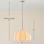Vivienne Modern Scalloped Bubble Linen Pendant Light Vivienne Modern Scalloped Bubble Linen Pendant Light