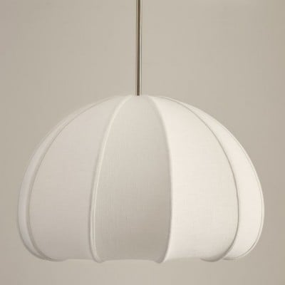 Vivienne Modern Scalloped Bubble Linen Pendant Light