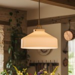 Martyn Modern Satin Textured Glass Pendant Light