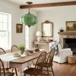 Elegant Eloise Scallop Milk Glass Semi-Flush Mount Ceiling Light - Vintage Brass Frame and Pumpkin Shape