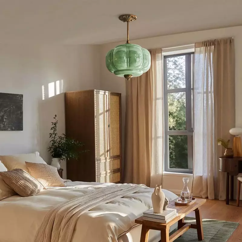 Elegant Eloise Scallop Milk Glass Semi-Flush Mount Ceiling Light - Vintage Brass Frame and Pumpkin Shape