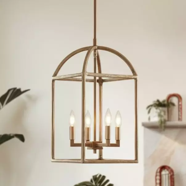 Burberry Industrial 4-Light Lantern Iron Pendant Light