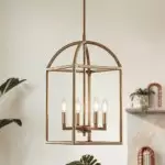 Burberry Industrial 4-Light Lantern Iron Pendant Light