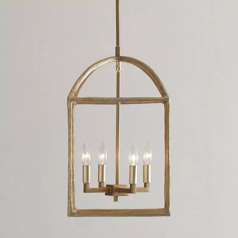 Burberry Industrial 4-Light Lantern Iron Pendant Light