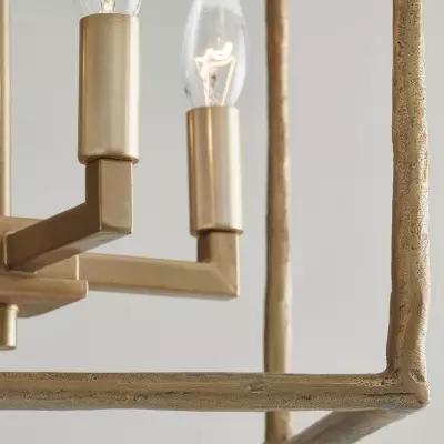 Burberry Industrial 4-Light Lantern Iron Pendant Light